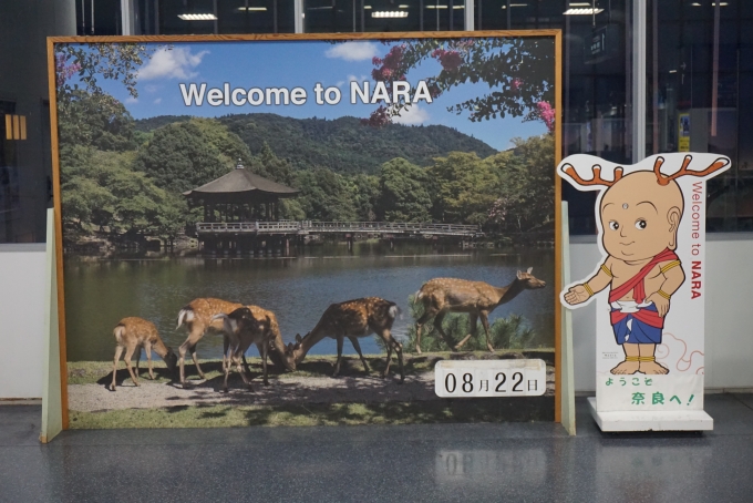 鉄道乗車記録の写真:駅舎・駅施設、様子(5)        「ようこそ奈良へ」