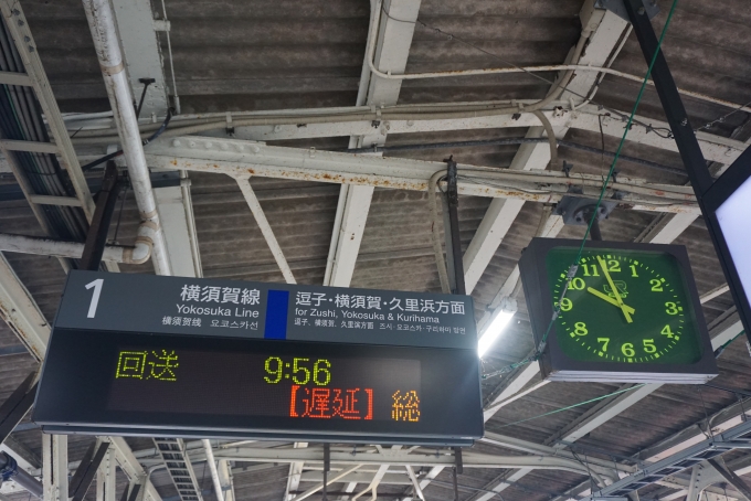 鉄道乗車記録の写真:駅舎・駅施設、様子(12)        「鎌倉駅1番線案内」