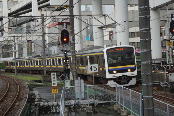 鉄道乗車記録の写真:乗車した列車(外観)(2)        「JR東日本 クハ208-2135
乗車前に撮影」