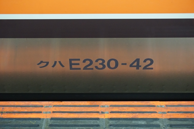 鉄道乗車記録の写真:車両銘板(3)        「JR東日本 クハE230-42」