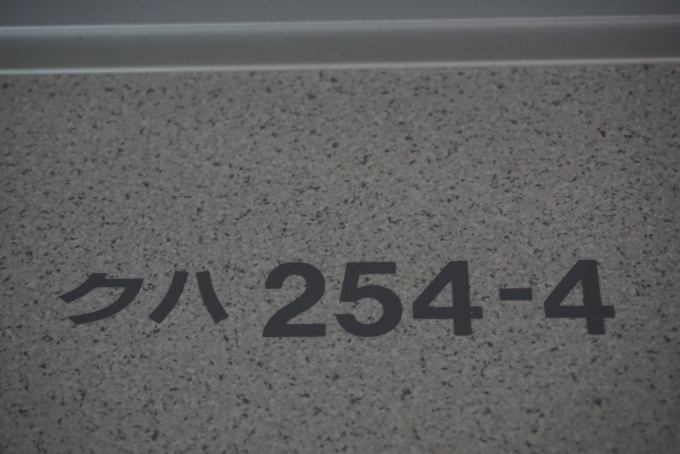 鉄道乗車記録の写真:車両銘板(7)        「JR東日本 クハ254-4」