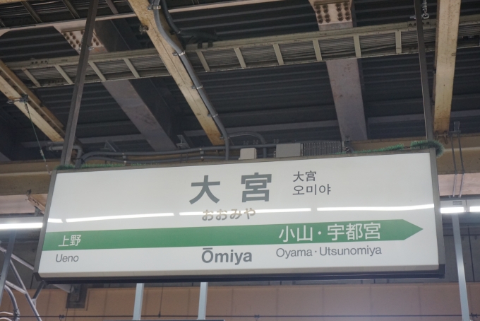 鉄道乗車記録の写真:駅名看板(1)        「大宮駅」