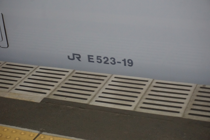 鉄道乗車記録の写真:車両銘板(4)        「JR東日本 E523-19」