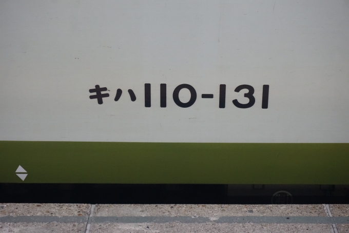 鉄道乗車記録の写真:車両銘板(4)     「JR東日本 キハ110-131」