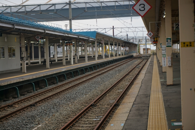 鉄道乗車記録の写真:乗車した列車(外観)(18)        「青森駅車止め」