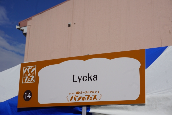 鉄道乗車記録の写真:旅の思い出(19)        「Lyckaの看板」
