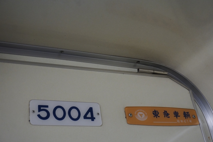 鉄道乗車記録の写真:車両銘板(3)        「伊豆箱根鉄道 5004」