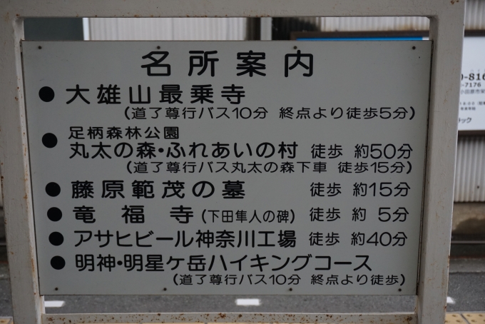 鉄道乗車記録の写真:駅舎・駅施設、様子(9)        「大雄山駅名所案内」