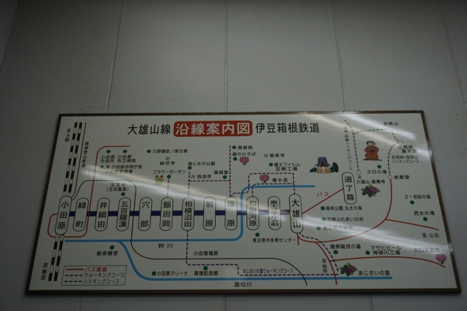 鉄道乗車記録の写真:駅舎・駅施設、様子(2)        「大雄山線沿線案内図」