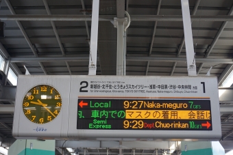 北越谷駅から渋谷駅の乗車記録(乗りつぶし)写真