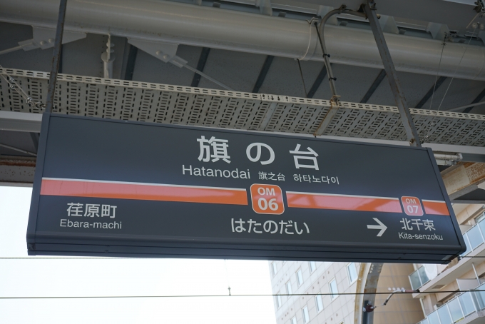 鉄道乗車記録の写真:駅名看板(3)        「大井町線旗の台駅」