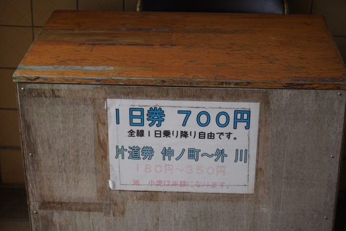 鉄道乗車記録の写真:駅舎・駅施設、様子(4)        「銚子電鉄1日券700円」