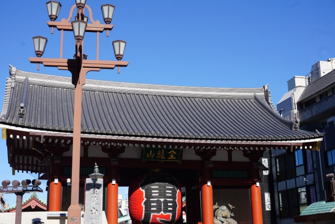 鉄道乗車記録の写真:旅の思い出(3)        「浅草寺の総門」
