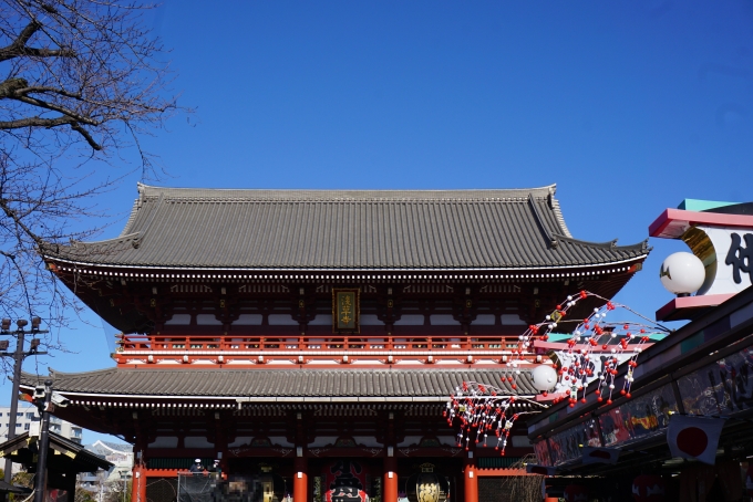 鉄道乗車記録の写真:旅の思い出(4)        「浅草寺の宝蔵門」