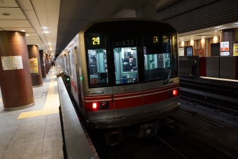 大手町駅から霞ケ関駅の乗車記録(乗りつぶし)写真