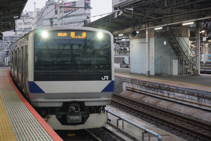 鉄道乗車記録の写真:乗車した列車(外観)(2)        「JR東日本 クハE531-1019
乗車前に撮影」