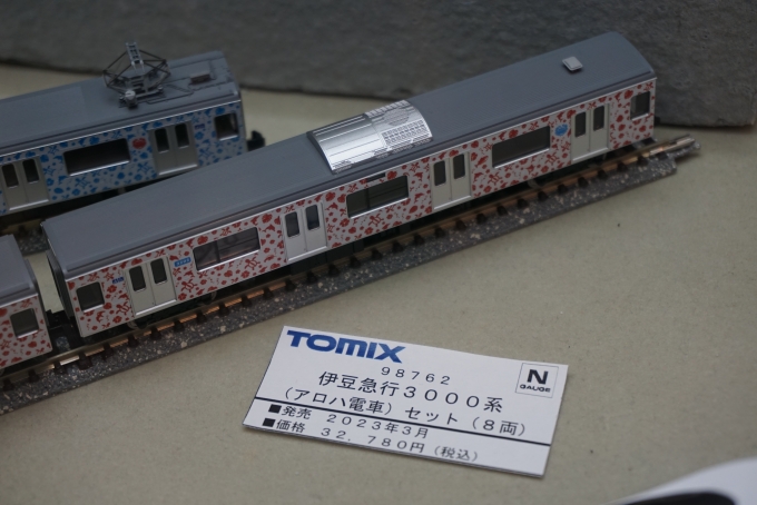 鉄道乗車記録の写真:旅の思い出(22)        「ヨコハマ鉄道模型フェスタ2023、伊豆急行3000系アロハ電車模型」