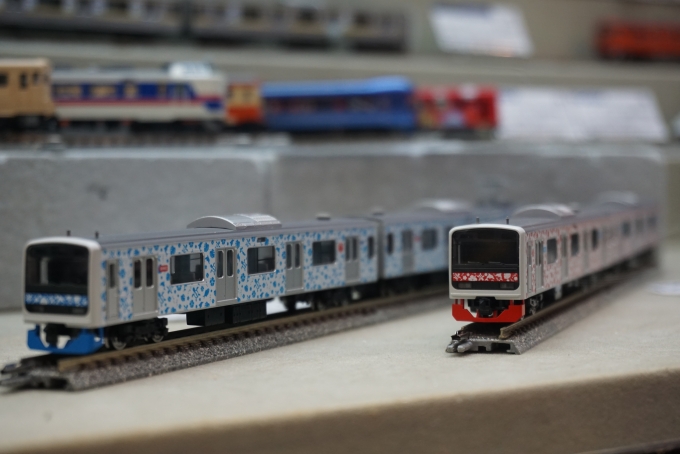 鉄道乗車記録の写真:旅の思い出(23)        「ヨコハマ鉄道模型フェスタ2023、伊豆急行3000系アロハ電車模型の前面」
