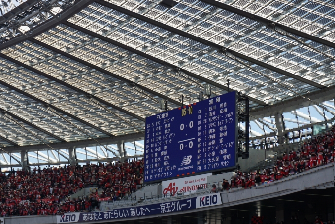 鉄道乗車記録の写真:旅の思い出(25)        「FC東京VS浦和レッズスターティングメンバー」