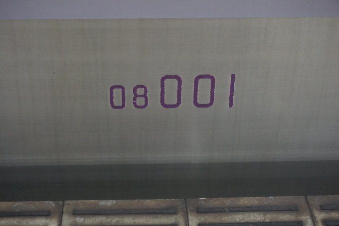 鉄道乗車記録の写真:車両銘板(3)        「東京メトロ 08-001」