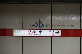 東京駅から国会議事堂前駅の乗車記録(乗りつぶし)写真