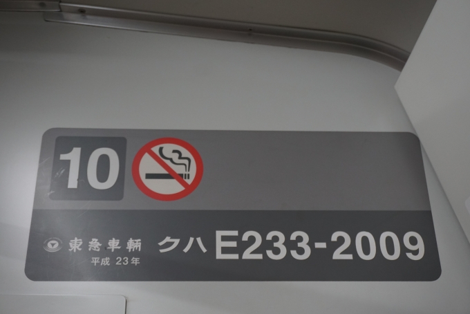 鉄道乗車記録の写真:車両銘板(3)        「JR東日本 クハE233-2009」