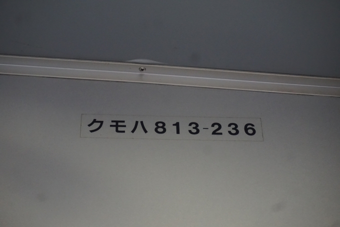 鉄道乗車記録の写真:車両銘板(4)        「JR九州 クモハ813-236」