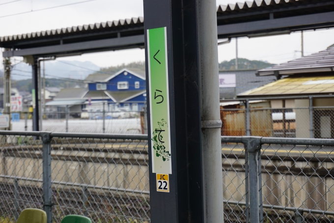鉄道乗車記録の写真:駅名看板(3)        「鞍手駅」