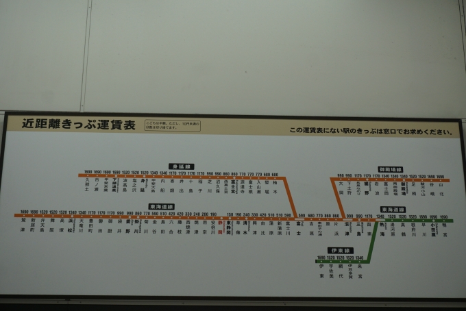 鉄道乗車記録の写真:駅舎・駅施設、様子(1)        「東海道線静岡駅きっぷ運賃」