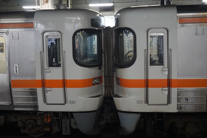 鉄道乗車記録の写真:乗車した列車(外観)(12)        「左がJR東海 クハ312-407と右がJR東海 クモハ313-1501」
