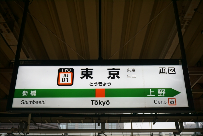 鉄道乗車記録の写真:駅名看板(41)        「東京駅」