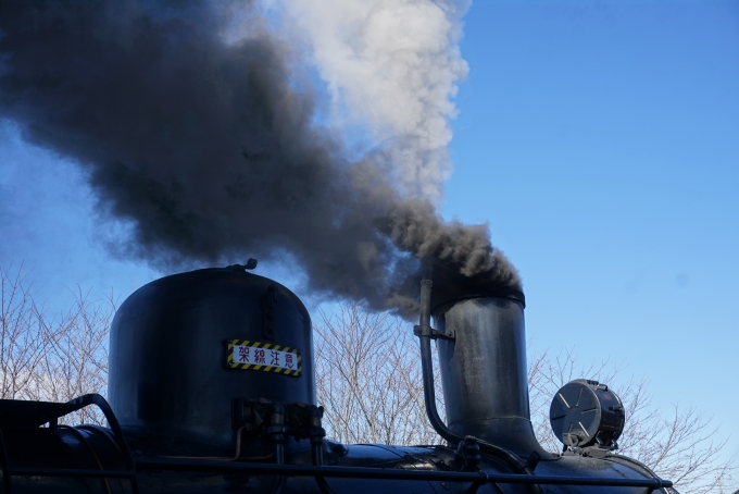 鉄道乗車記録の写真:乗車した列車(外観)(13)        「真岡鐵道 C12 66
煙突から出た煙（けむり）」
