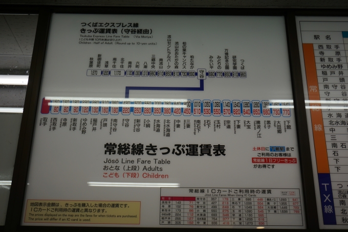 鉄道乗車記録の写真:駅舎・駅施設、様子(4)        「常総線取手駅きっぷ運賃」