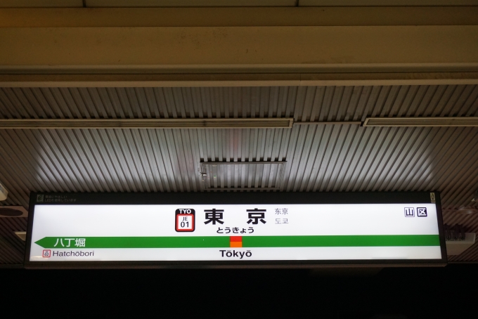 鉄道乗車記録の写真:駅名看板(11)        「京葉線東京駅」