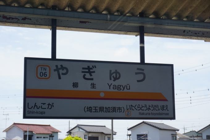 鉄道乗車記録の写真:駅名看板(7)        「柳生駅」