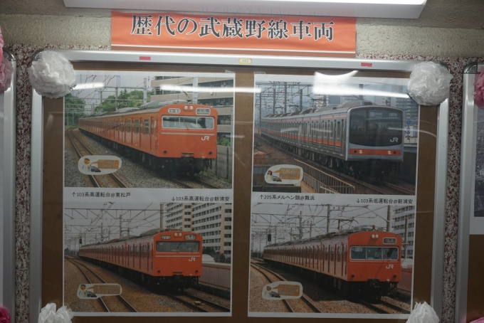 鉄道乗車記録の写真:駅舎・駅施設、様子(9)        「歴代の武蔵野線車両」