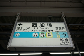 西船橋駅から大手町駅の乗車記録(乗りつぶし)写真