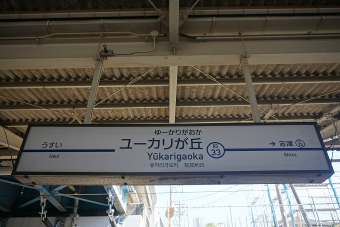鉄道乗車記録の写真:駅名看板(7)        「京成線ユーカリが丘駅」