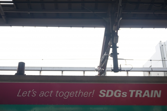 鉄道乗車記録の写真:乗車した列車(外観)(7)        「Let’s Act Together! SDGs TRAIN」