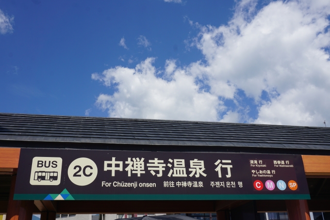 鉄道乗車記録の写真:旅の思い出(15)        「東武日光駅バス停、中禅寺温泉行」
