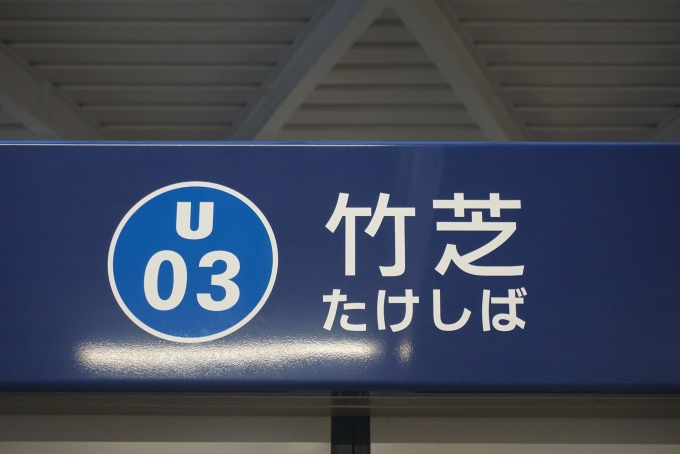 鉄道乗車記録の写真:駅名看板(4)        「竹芝駅」