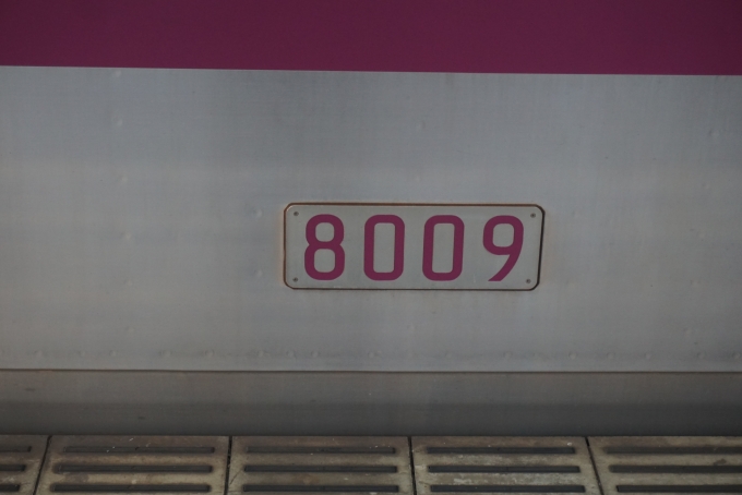 鉄道乗車記録の写真:車両銘板(7)        「東京メトロ 8009」