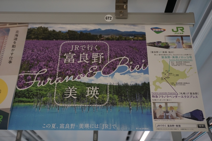 鉄道乗車記録の写真:車内設備、様子(12)        「JR北海道 モハ733-3101
JRで行く富良野と美瑛」