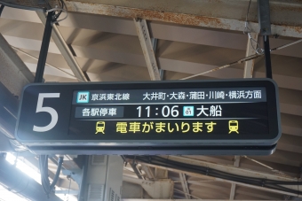 品川駅から大井町駅の乗車記録(乗りつぶし)写真