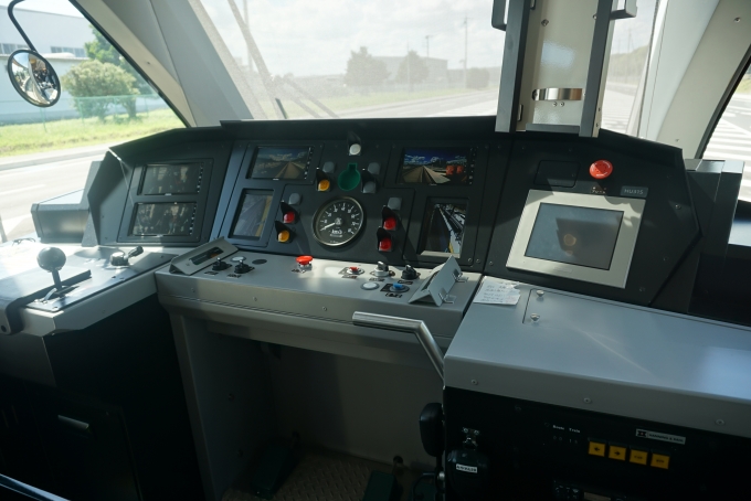 鉄道乗車記録の写真:車内設備、様子(9)        「宇都宮ライトレール HU315-Aのモニター」