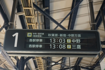 両国駅から秋葉原駅の乗車記録(乗りつぶし)写真