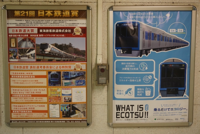鉄道乗車記録の写真:駅舎・駅施設、様子(5)        「日本鉄道大賞新型ハイブリッド車HC85系」