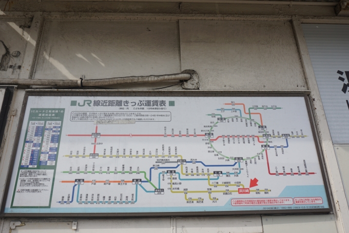 鉄道乗車記録の写真:駅舎・駅施設、様子(14)        「浜川崎駅きっぷ運賃」