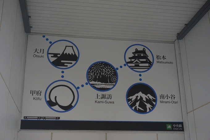 鉄道乗車記録の写真:駅舎・駅施設、様子(2)        「大月、甲府、上諏訪、松本、南小谷」