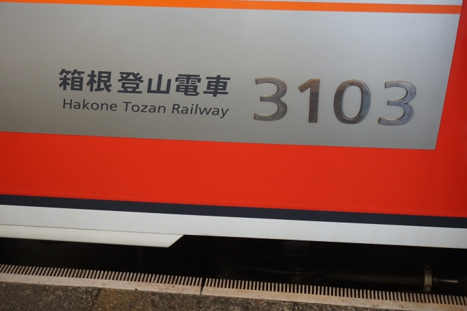 鉄道乗車記録の写真:車両銘板(3)        「箱根登山鉄道 3103」
